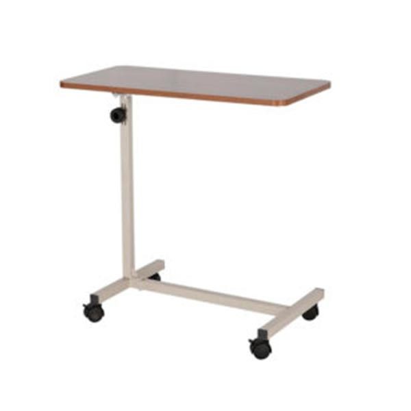 Τραπεζάκι σταθερό μπεζ με ροδάκια για τον ασθενή